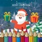 Santa Claus Coloring Books for Merry Christmas Day downing and very easy and learning, full of impression pictures, is designed with educational content for all family ages, girls and boys (although, kids especially like it)