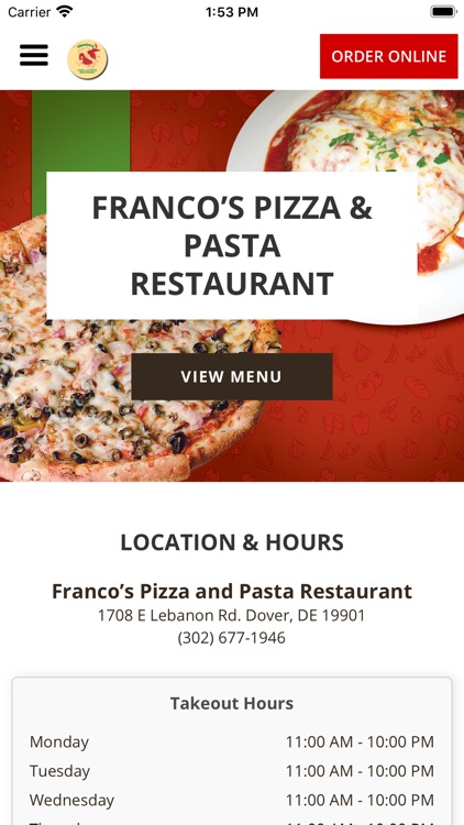 Franco's Pizza Dover