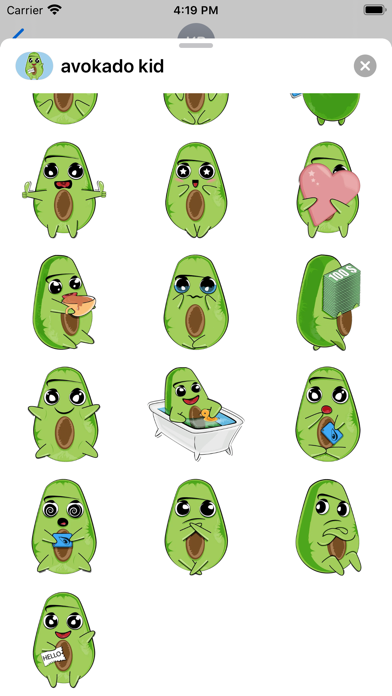 Kid avocado stickers & emoji screenshot 2