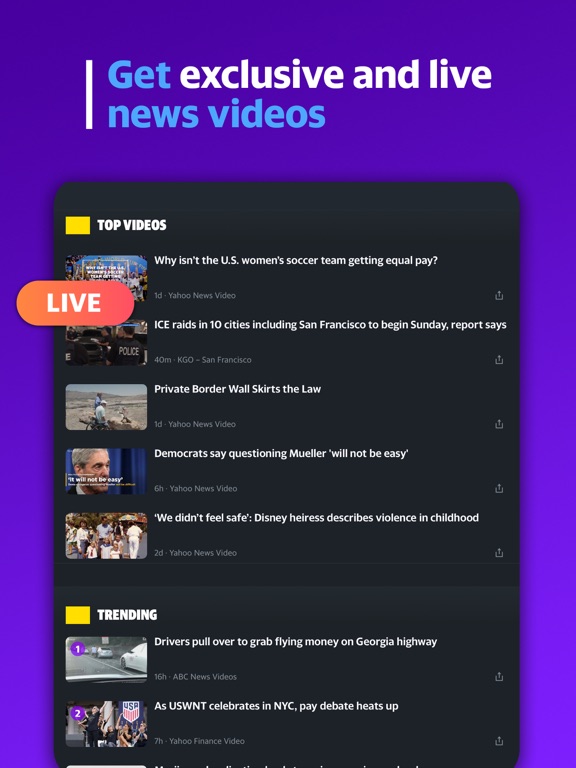Yahoo - News, Finance, Business, Sports & More screenshot