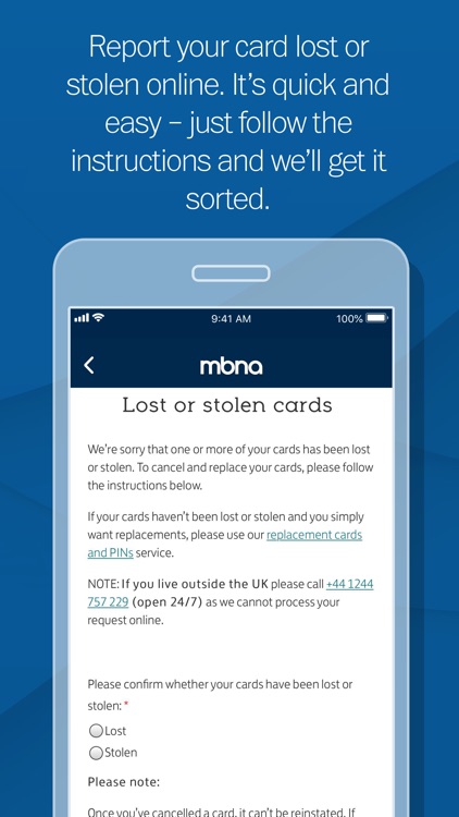 MBNA Card Services app screenshot-4