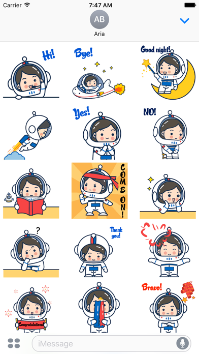 Cute Little Astronaut Sticker screenshot 2