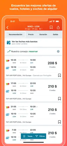 Screenshot 1 KAYAK: vuelos y más iphone