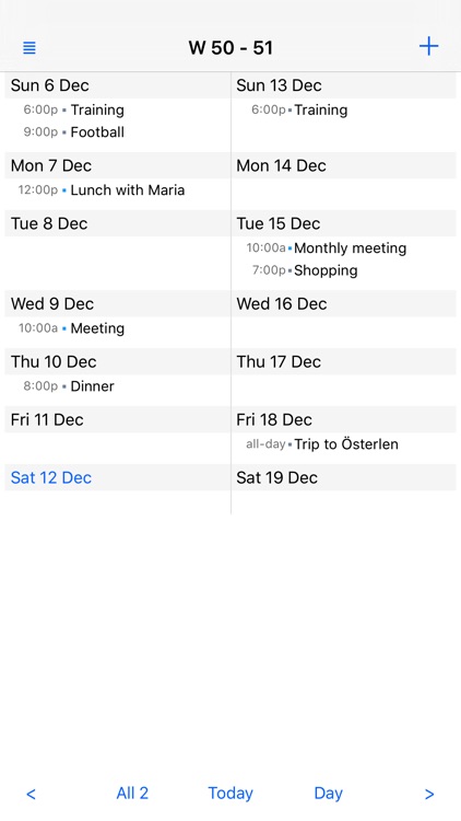 Week View Calendar