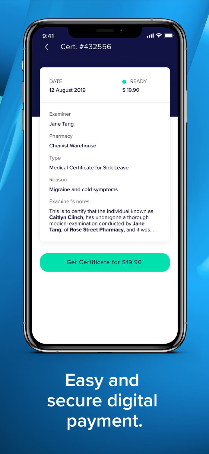 Sicky Medical Certificate