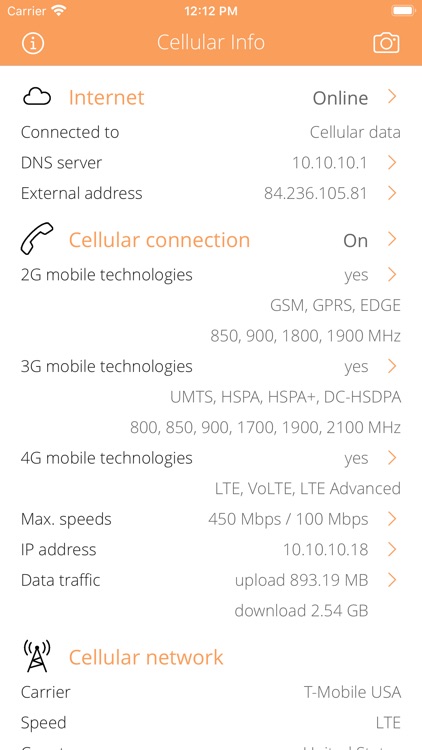 Cellular Info screenshot-0