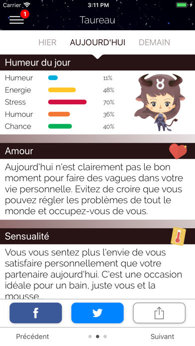 Screenshot #1 pour Horoscope Taureau du Jour