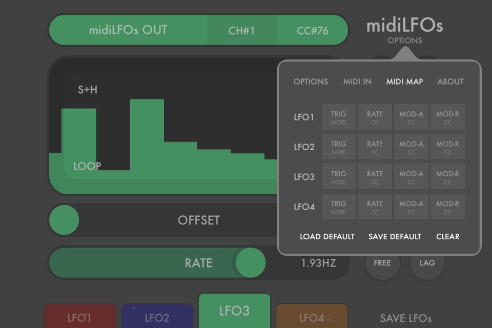 midiLFOs - midi modulator screenshot 3