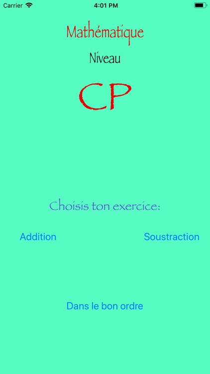 Mathématique Niveau CP
