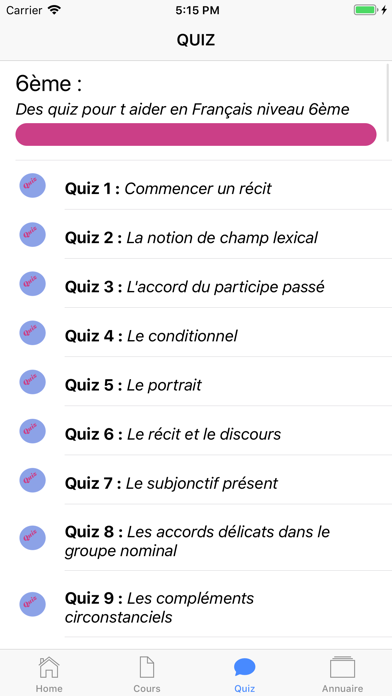 Cours de Français screenshot 3