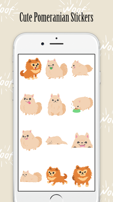 Pomeranian Puppy Stickers Cute screenshot 2