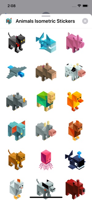 Animals Isometric Stickers(圖1)-速報App