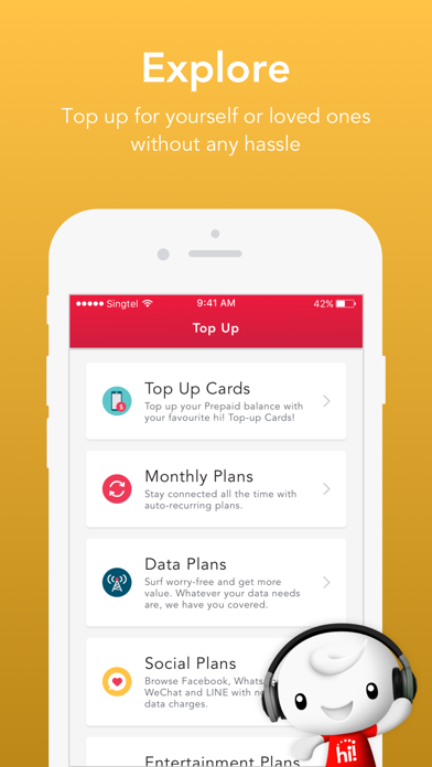 Singtel Prepaid hi!App screenshot 2