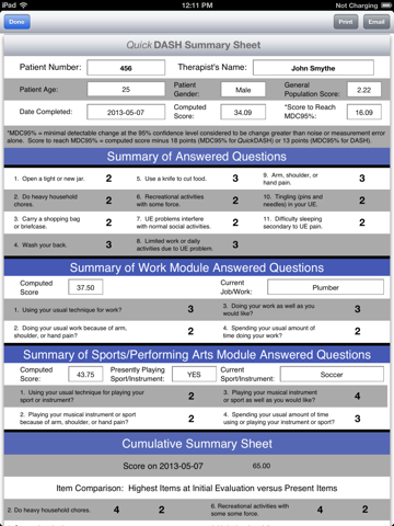 DASH Outcome Measure screenshot 4