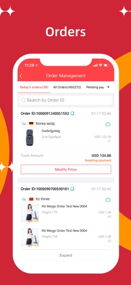 AliExpress Seller app screenshot