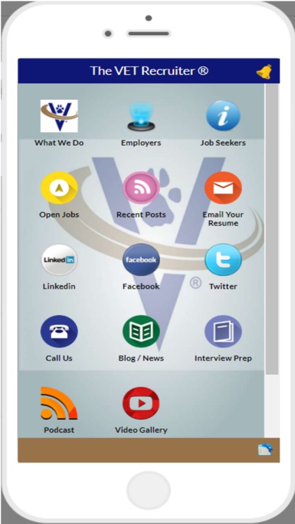 The VET Recruiter ® Mobile App