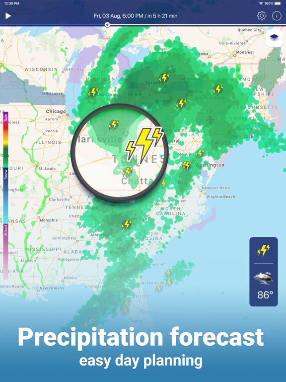iPad Image of NOAA Weather Radar Live