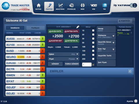 İşYatırım TradeMaster for iPad screenshot 2