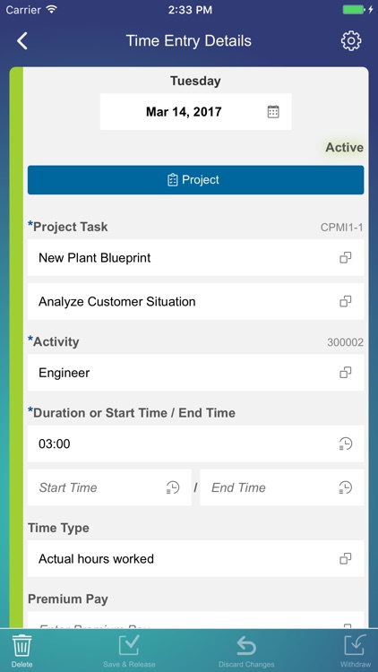 SAP Time Recording
