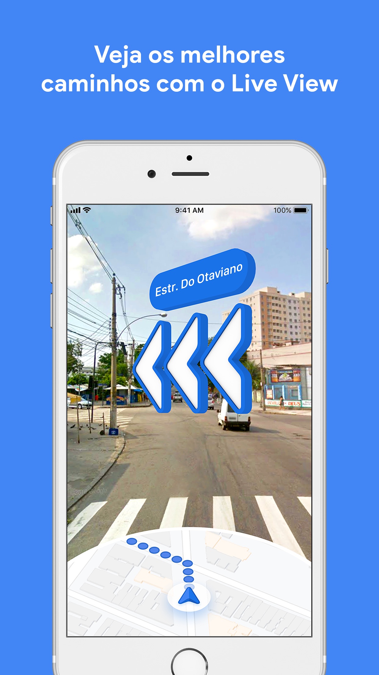 Screenshot do app Google Maps -trânsito & comida