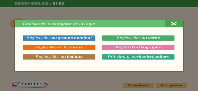 Mémo anglais B1-B2