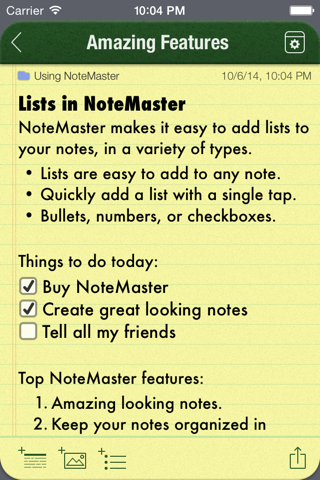 NoteMaster Lite screenshot 2