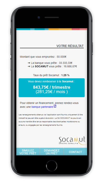 How to cancel & delete Simulateur de prêt - Socamut from iphone & ipad 3