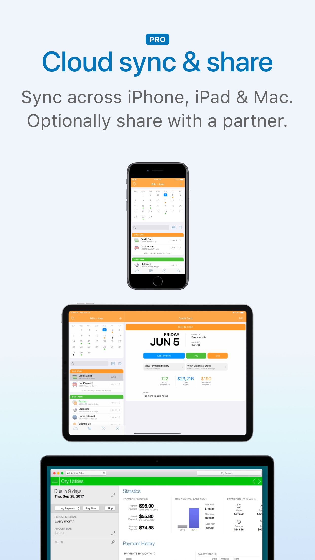 Screenshot do app Chronicle - Bill Organizer