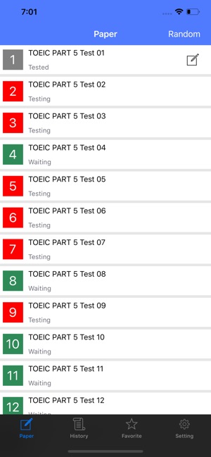 App Store 上的 Toeic Test Part5 阅读模拟试题800题