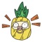 Pineapple Pineapple Stickers,En pulserende ananas