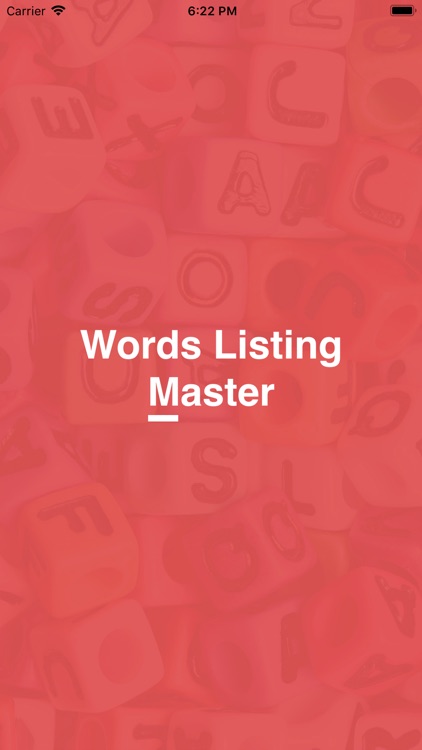 WordsListingMaster