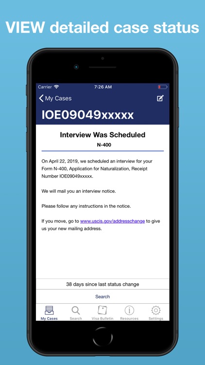 Case Tracker for USCIS
