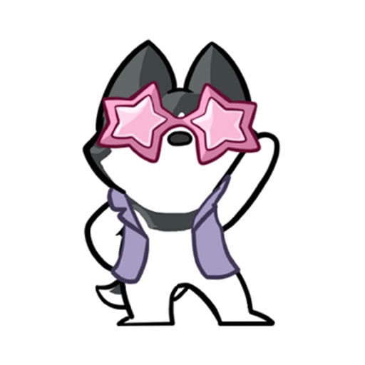 Star Grey Dog - animated icon