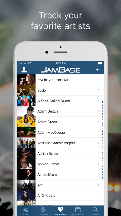 JamBase screenshot