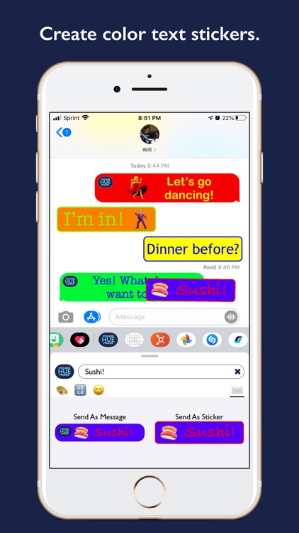 Hue - Color Text Sticker Maker