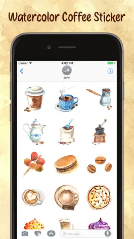 Game screenshot Water Color Coffee Stickers apk