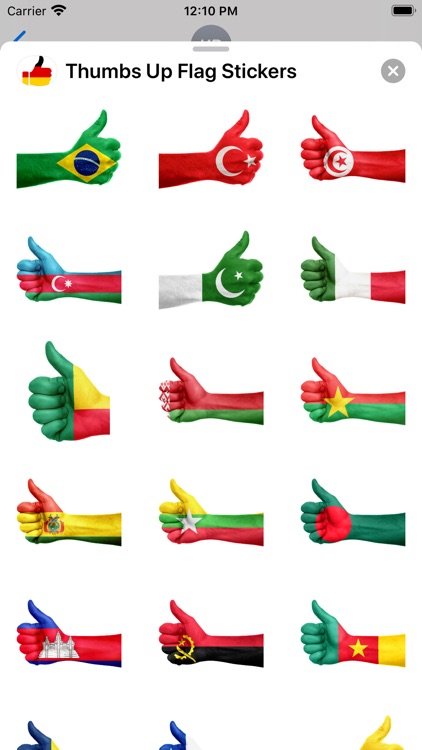 Thumbs Up Flag Stickers