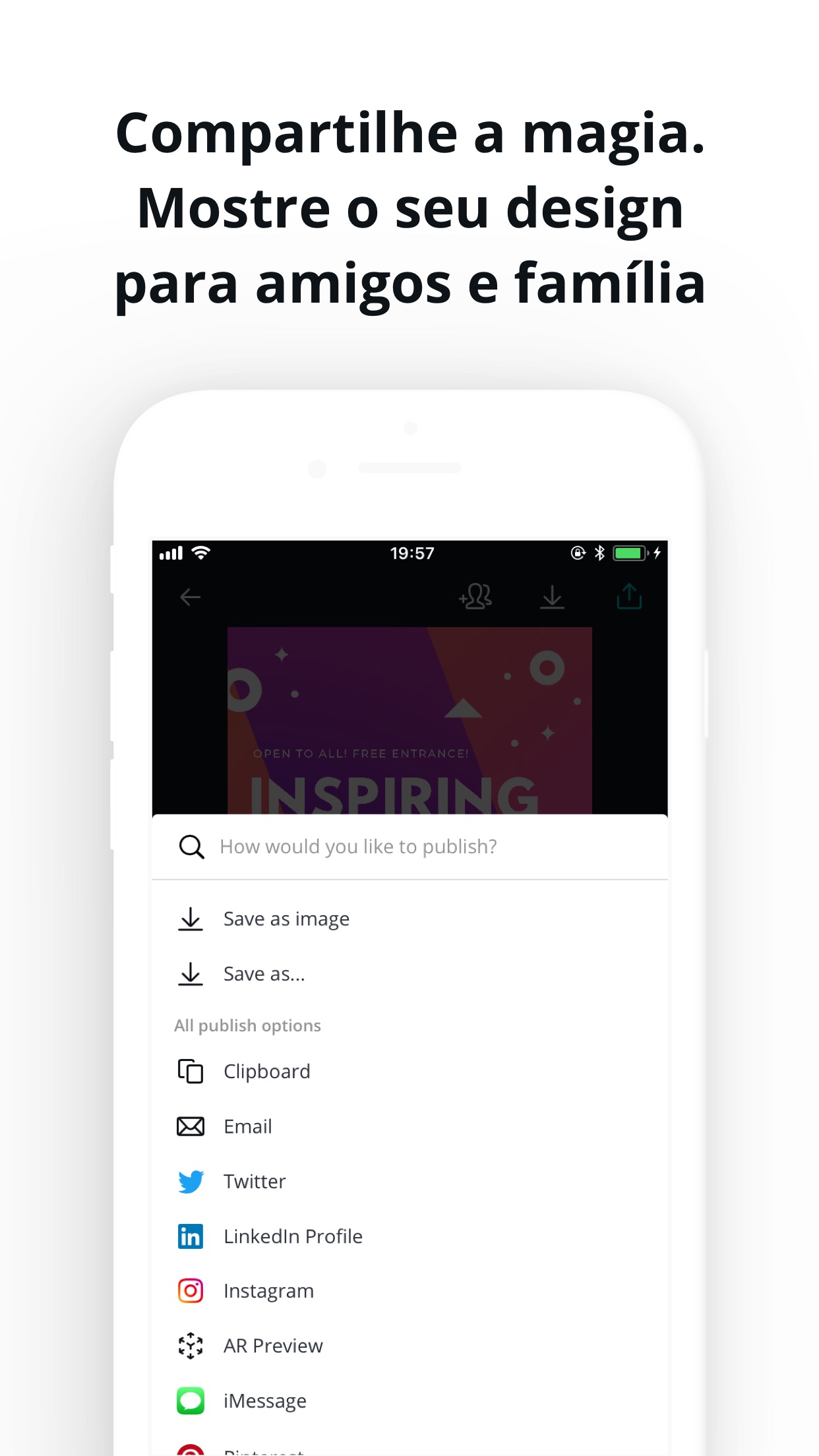 Screenshot do app Canva Criar Imagen Editar Foto