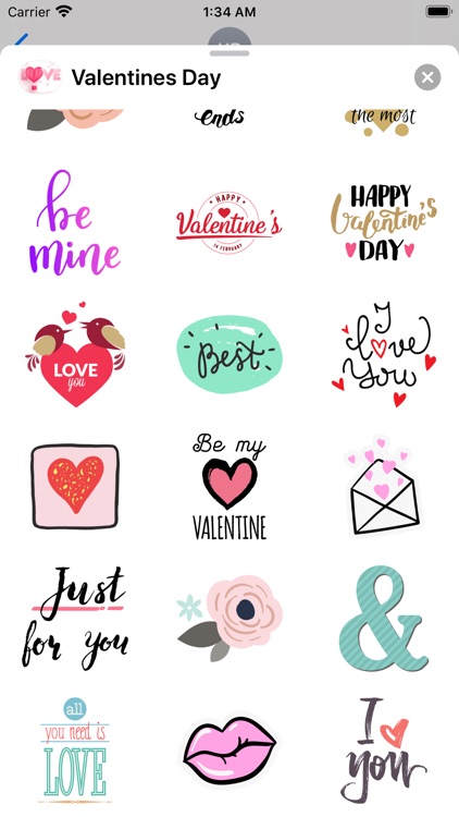 Stickers for My Valentine Emo