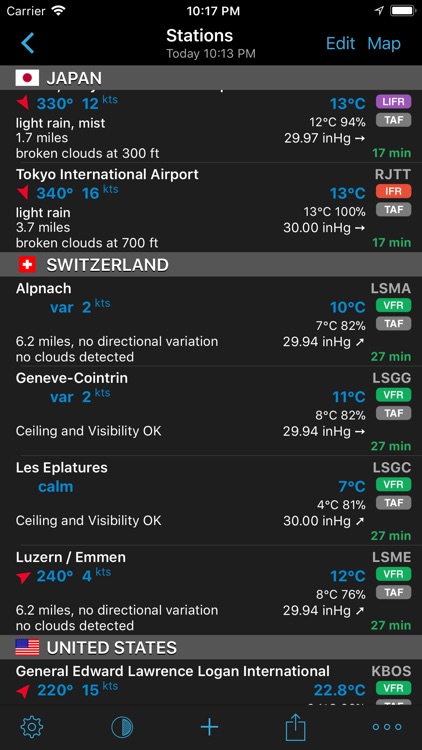 Aero weather forecast