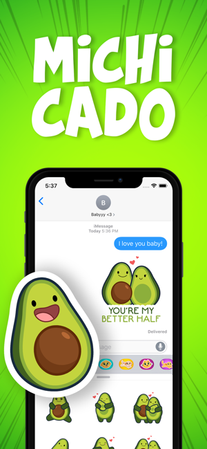 Michi Cado - Avocado Stickers