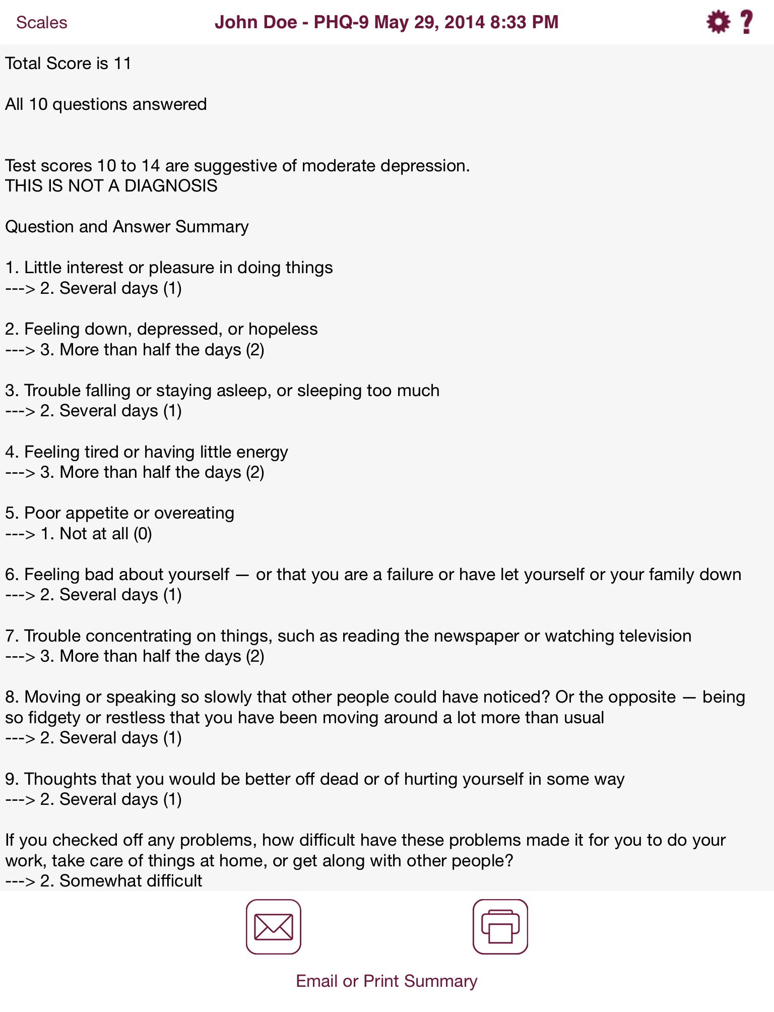 Mental Health Scales screenshot 4