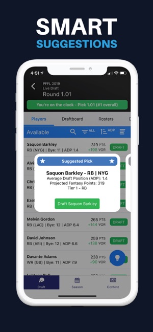 Fantasy Football Draft Kit IQ(圖2)-速報App