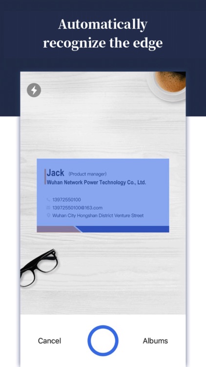 business card scanner & holder