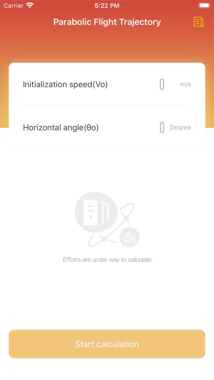 Parabolic Flight Trajectory