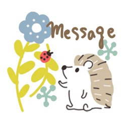 Small cute hedgehog message