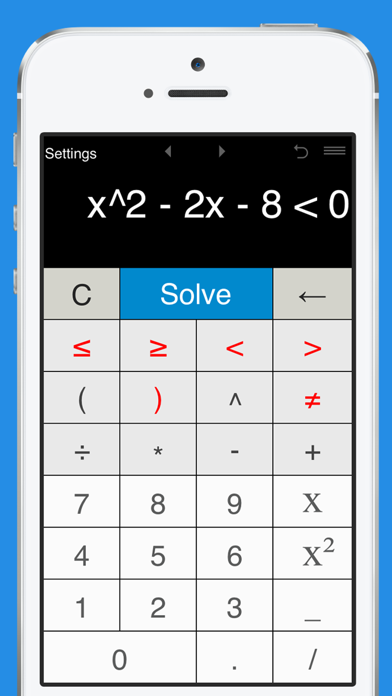 Linear Inequality Calculator - solving linear inequalities in one variable Screenshot 1