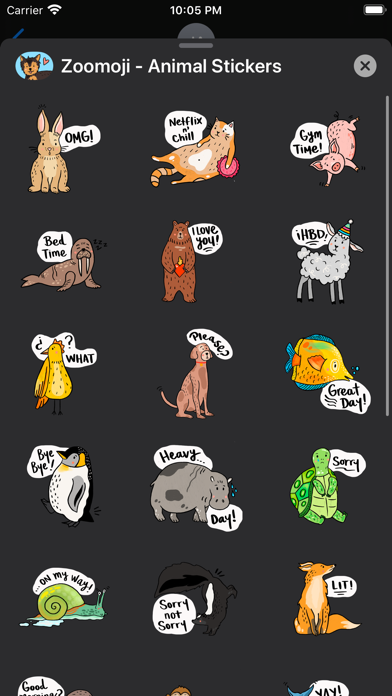 Zoomoji - Animal Stickers screenshot 4