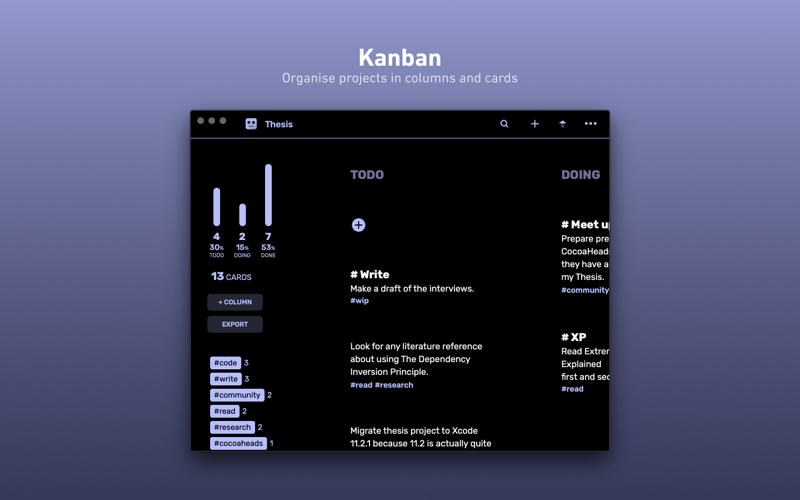 holbox:: projects kanban board screenshot 2