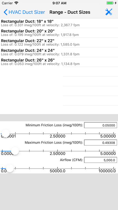 HVAC Duct Sizer Screenshot 8